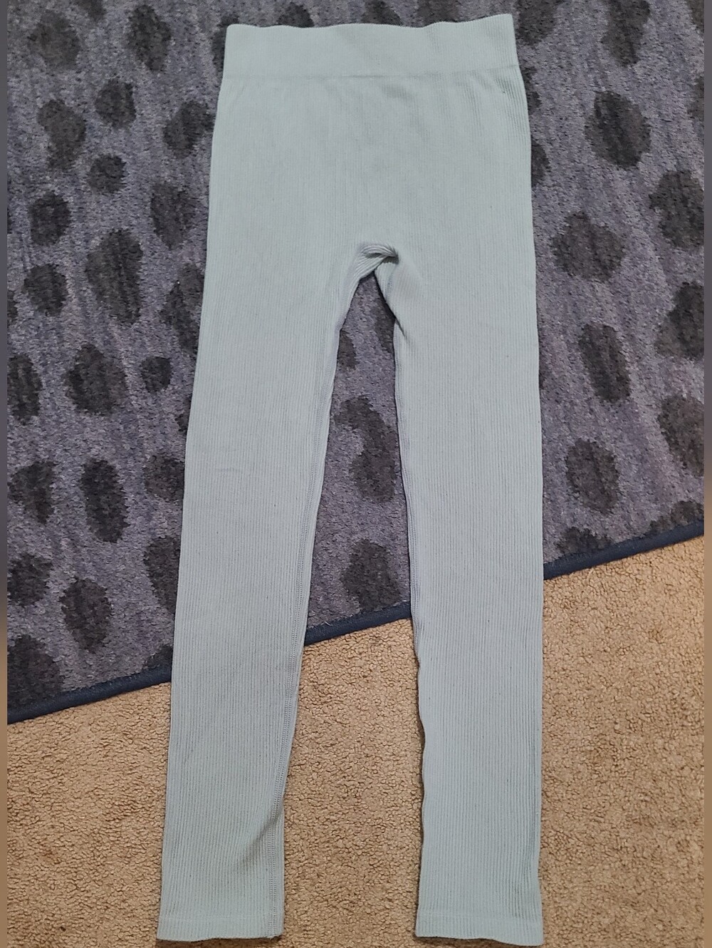 Green Ribbed Leggings sz M